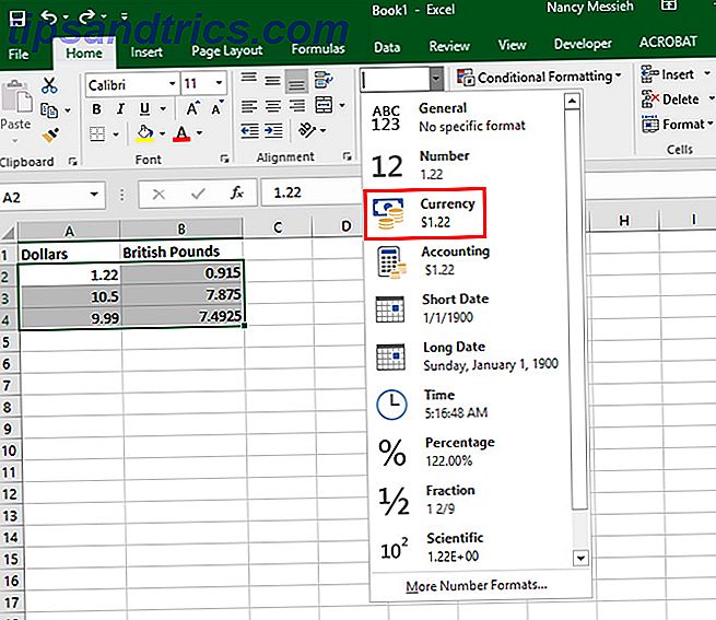 Så här använder du olika valutasymboler i specifika celler i Excel Excel Valuta 1