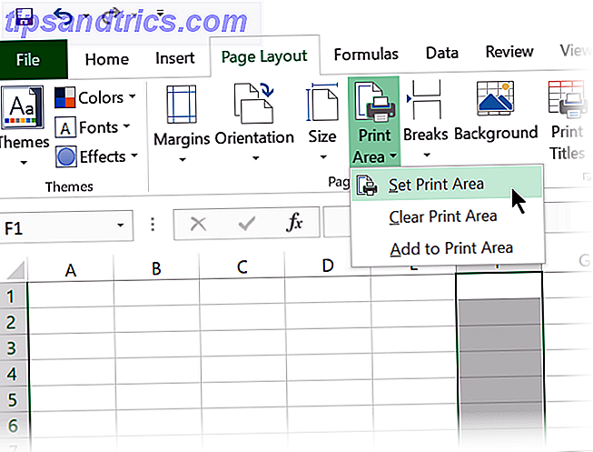 Imposta l'area di stampa in Excel