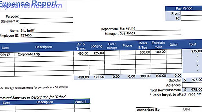 Excel udgiftsrapport vertex42