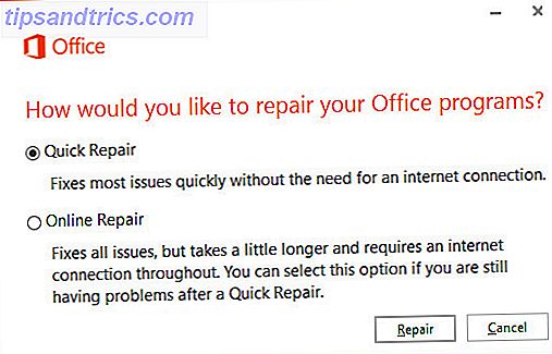Hurtig reparationsguide til Microsoft Office