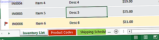 -Excel-tabs kleurgecodeerde