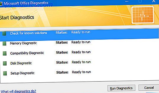 Diagnóstico do Microsoft Office