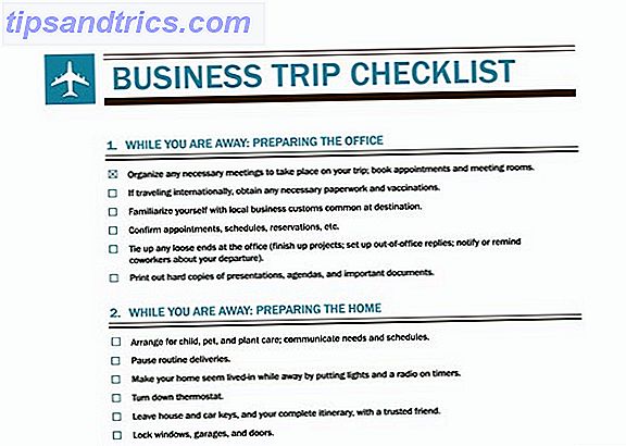 Geschäftsreise-Checkliste