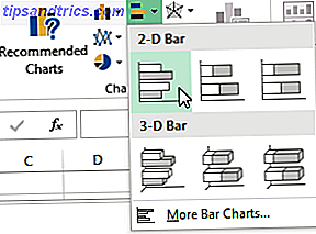 Excel Selecione o gráfico de barras 2D
