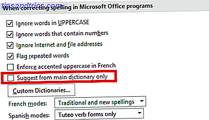 Comment épeler et grammaire vérifier dans Microsoft Word ms dictionnaire principal