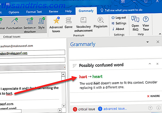 Grammatisk for Office - Outlook-verktøy