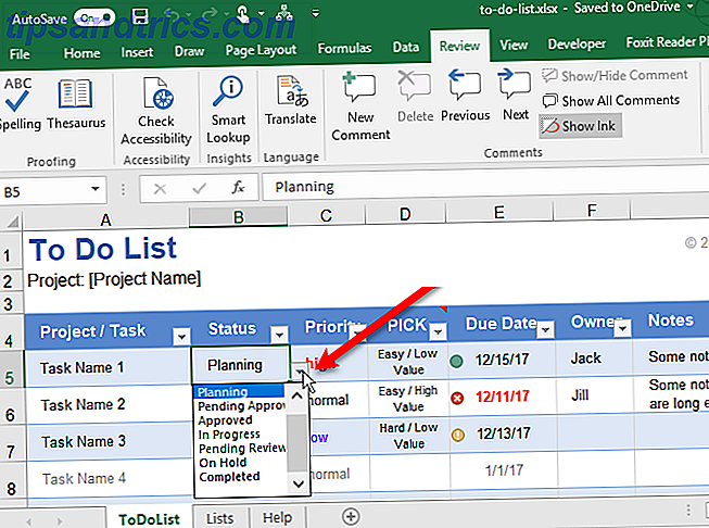 tipos de listas de Excel para facilitar la entrada de datos