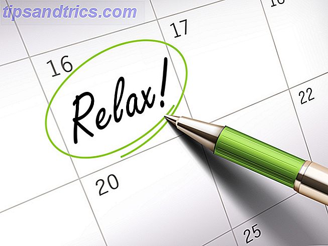 Entspannen Sie sich im Kalender Zeitplan
