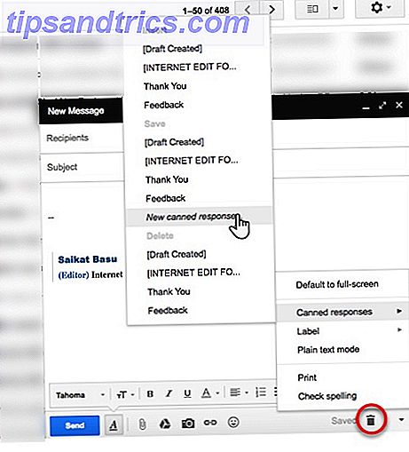 Gmail: guarde e inserte respuestas almacenadas