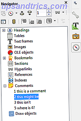 Barra lateral de LibreOffice