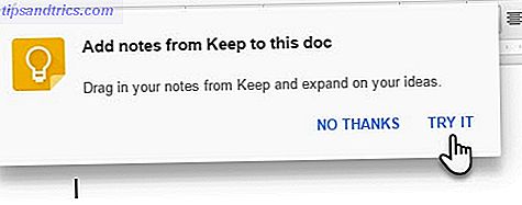 Breng de kracht van Google Keep naar Google Docs met een enkele klik Google Keep Probeer het