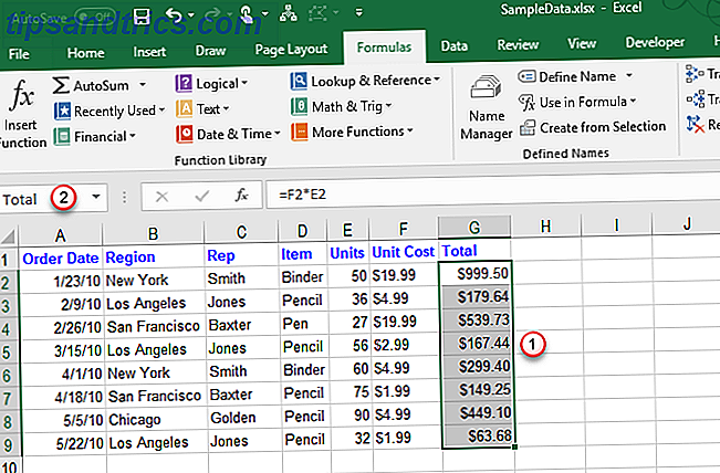 Πώς να εργαστείτε με ονομαστικές περιοχές στο Microsoft Excel