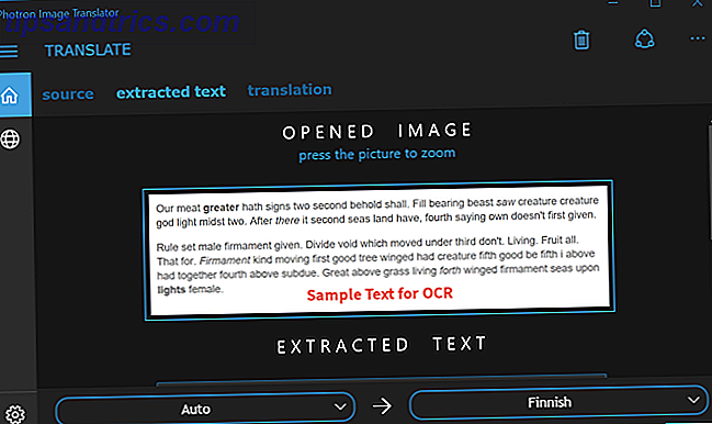 Sådan udtrækkes tekst fra billeder (OCR) og tekstekstraktion fotron image oversætter