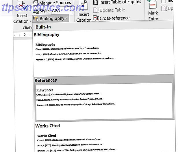 Den enkle vejledning til Microsoft Word Referencer faneblad MSWord BibliographyType
