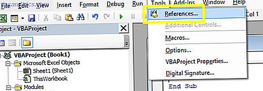 Slik sender du e-post fra et Excel-regneark ved hjelp av VBA Scripts-referanser