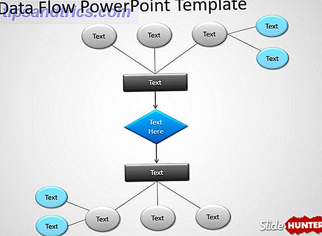 PowerPoint do diagrama de fluxograma de dados