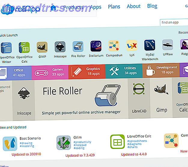 Seleção de aplicativo RollApp