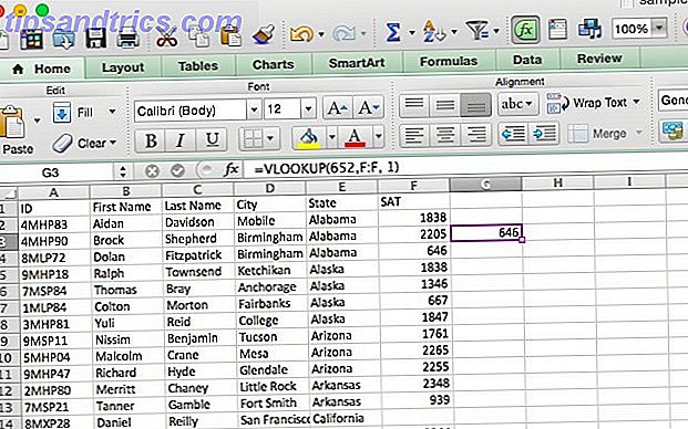Hitta något i ditt Excel-kalkylblad med Lookup-funktioner