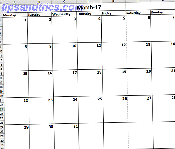 Hvordan lage en kalendermal i Excel Excel Kalendermal 6 584x500