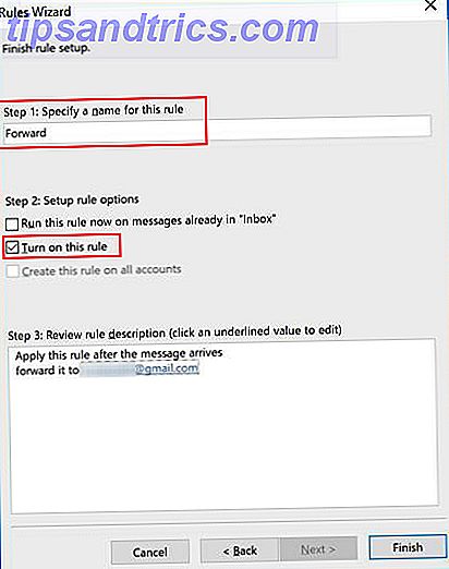 Cómo reenviar correos electrónicos automáticamente en Outlook y Gmail Outlook Regla 6
