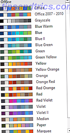 Colores de tema de Word 2016