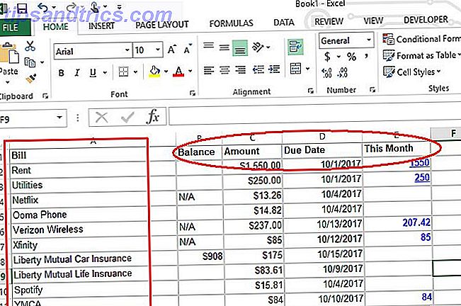 Maak een persoonlijk budget op Excel in 4 eenvoudige stappen excel budget1