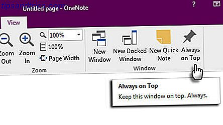 Microsoft OneNote - Quick Note på toppen