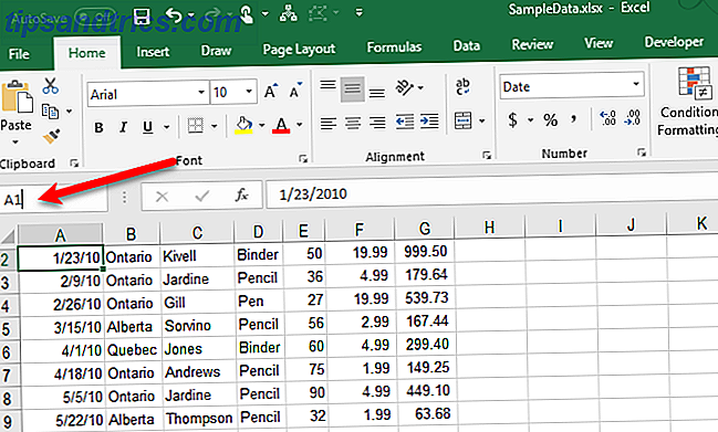 Afficher la première ligne dans Excel