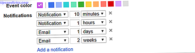 Google Kalender begivenhed meddeler web