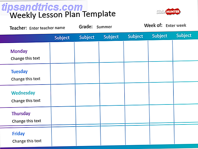 ukentlig leksjon plan powerpoint mal