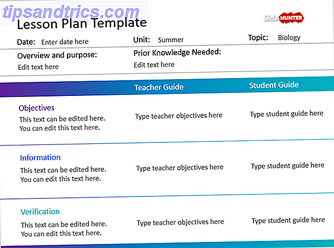 modèle PowerPoint de plan de leçon simple