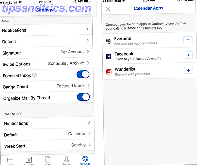 Impostazioni dell'app per iPhone di Outlook