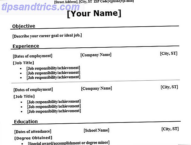 Microsoft Word CV-mallar - kronologisk traditionell
