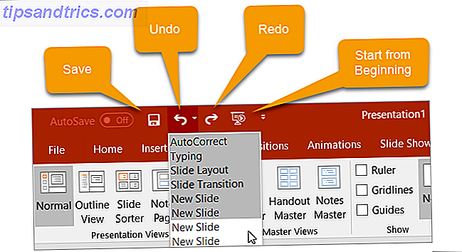 Guide du débutant à Microsoft PowerPoint - barre d'outils Accès rapide