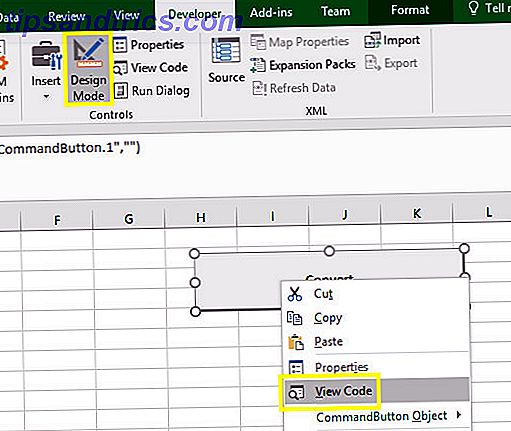 Excel-Entwurfsmodus Code anzeigen