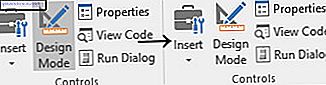 Interruptor de modo de diseño de Excel