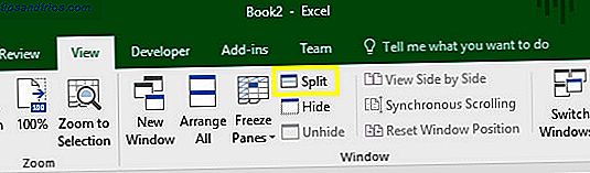 Excel Split-Fenster