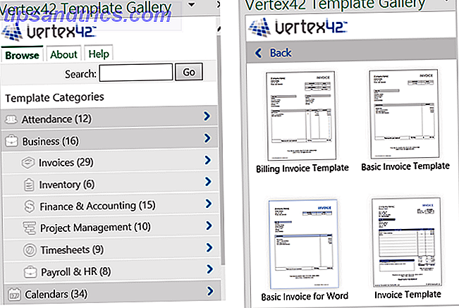 Modelli Add-In Vertex42 di Excel