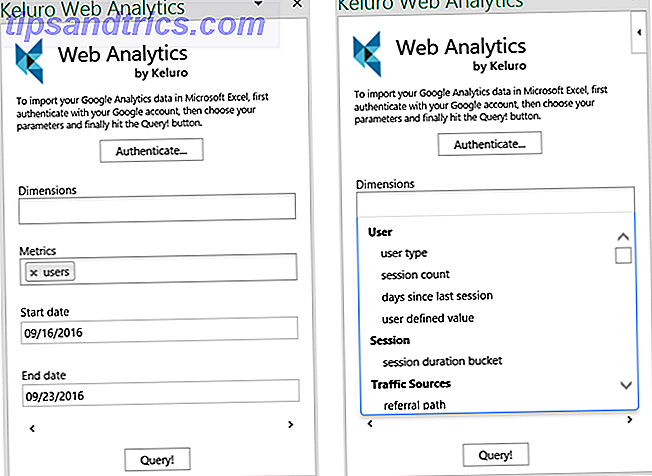 Excel Add-In Keluro Web Analytics