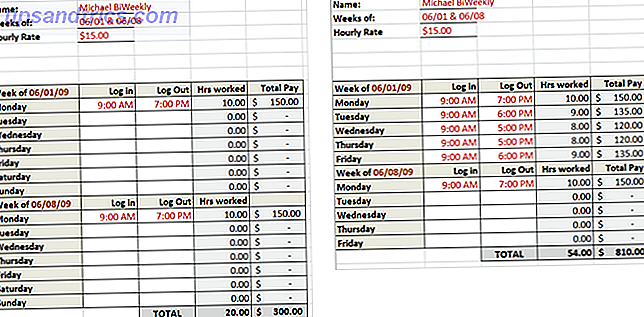 Stundenzettel Vorlage Track Stunden zweiwöchentlich Basic Excel