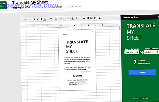 add-on di google sheets - traduci il mio foglio
