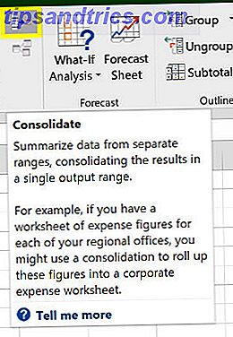 konsolidere Excel-data