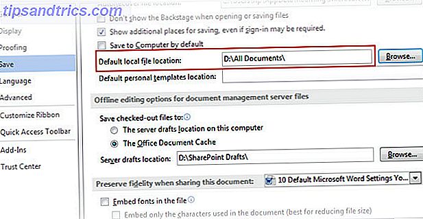 Microsoft Word - File Save Location