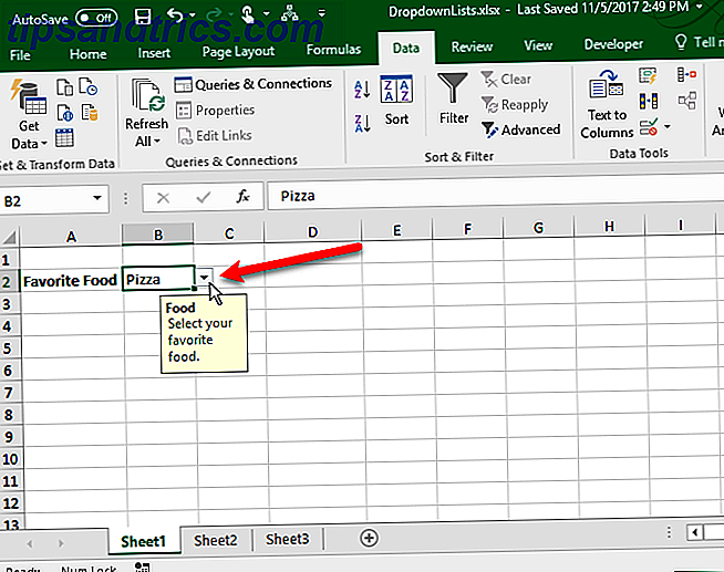 Erstellen Sie eine Dropdown-Liste in Excel