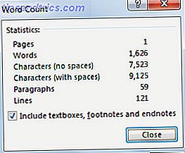 Word 2013 Word Count