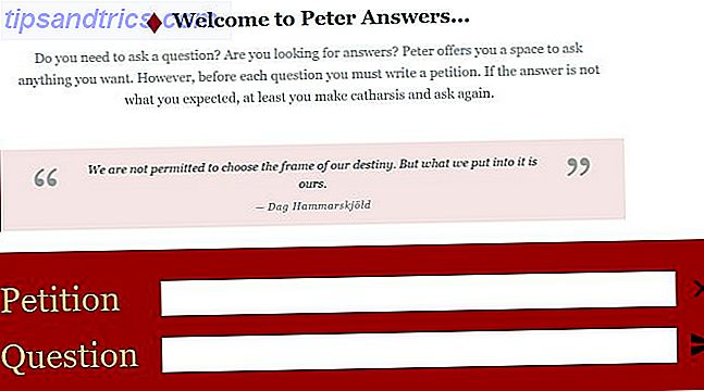 come fa a chiedere le risposte di Peter