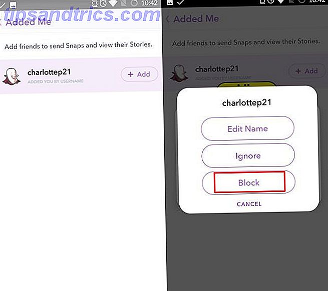 demandes d'utilisateurs Snapchat block