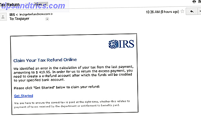 irs Rückerstattungsbetrug email