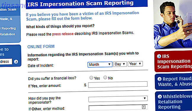 irs scam rapportering