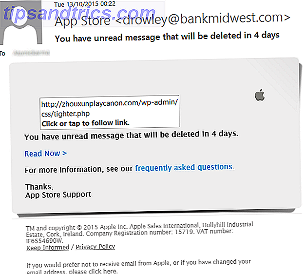 Online-Fälschungen - Apple Phishing Email